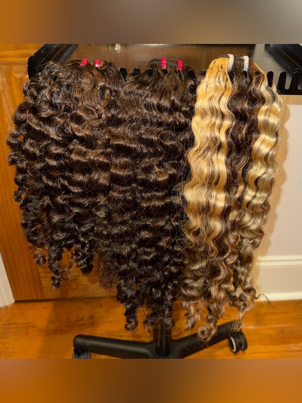 24 22” Raw Burmese Curly Hair Bundles and HD Closure